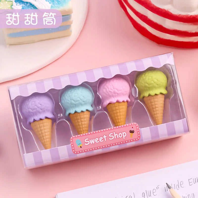 🍩 Mini Gommes Gourmandes Kawaii – Set de 4