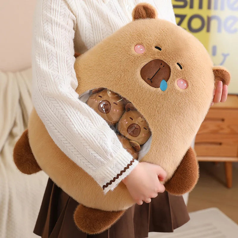 🧸 Capybara Family – Peluche + 6 bébés