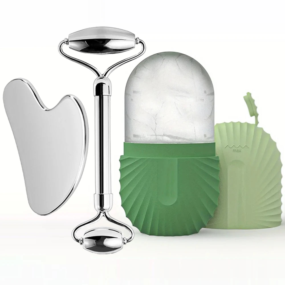 Ice Glow Ritual – Set de Massage Visage 3-en-1
