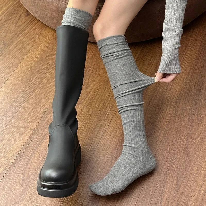 Chaussettes hautes côtelées – Winter Layer