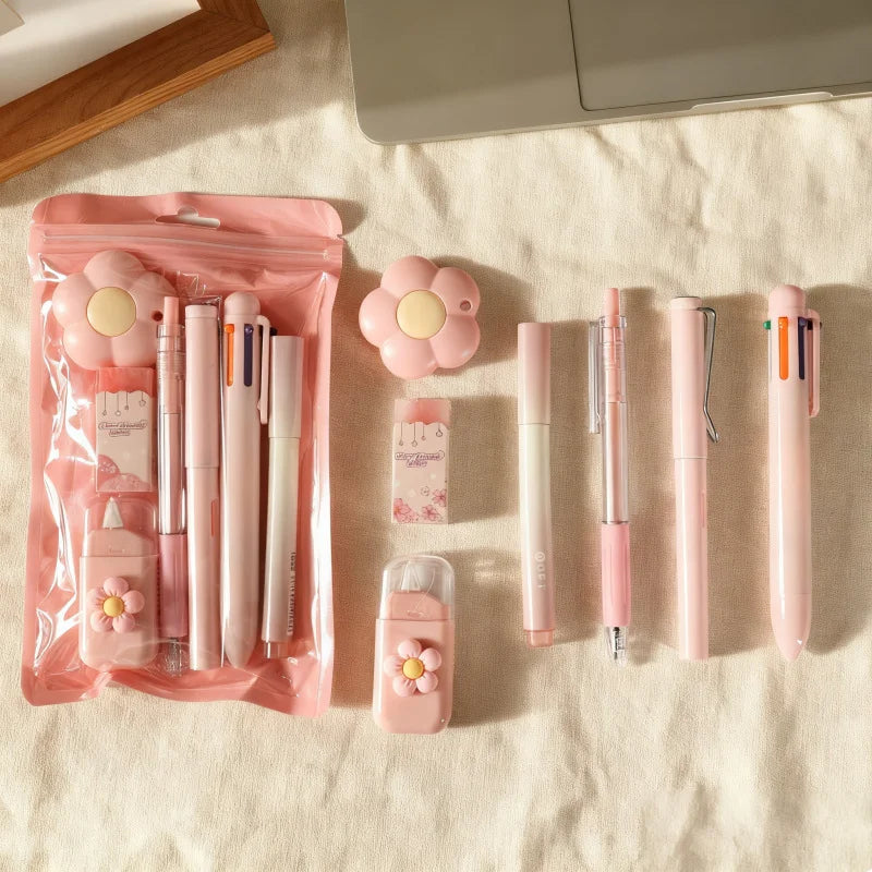 🌸 Set Papeterie Kawaii Pastel – 7 pièces