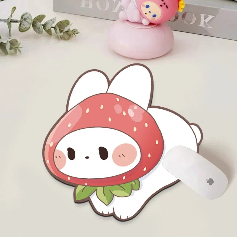 🍓 Tapis de souris Kawaii – Fraise & Petits Animaux