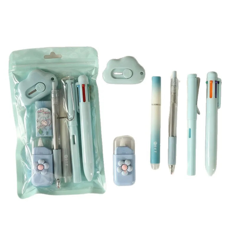 🌸 Set Papeterie Kawaii Pastel – 7 pièces