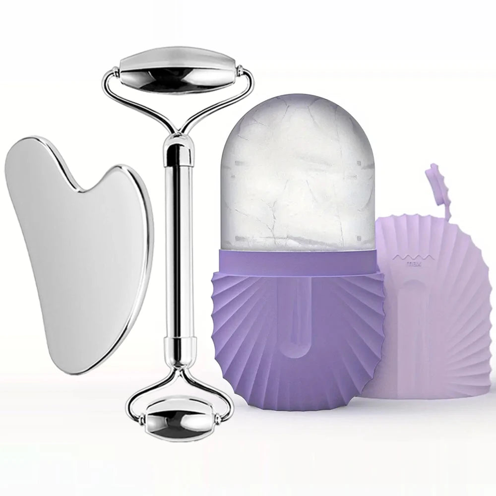 Ice Glow Ritual – Set de Massage Visage 3-en-1