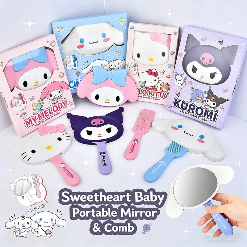Miroir & Peigne Kawaii – Duo de Poche