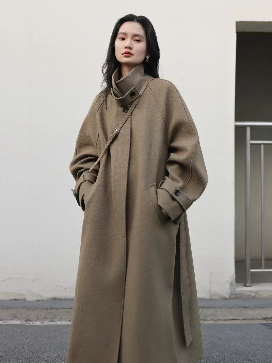 🤎 ALMA ICON – Manteau Long Ceinturé