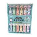 Surligneurs Pattes de Chat Pastel – Set de 6