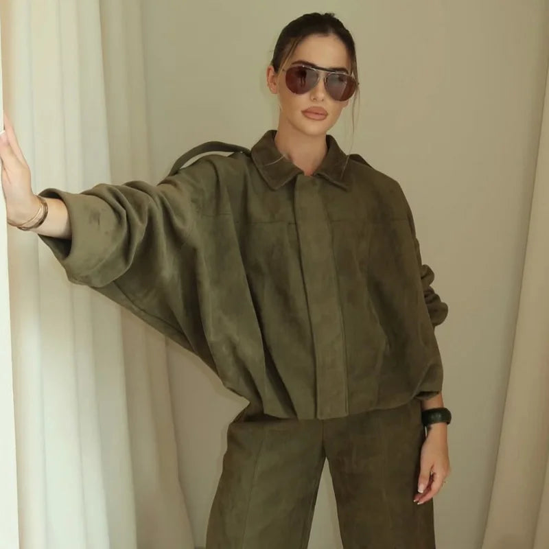 Veste bomber effet suédine – Autumn Muse