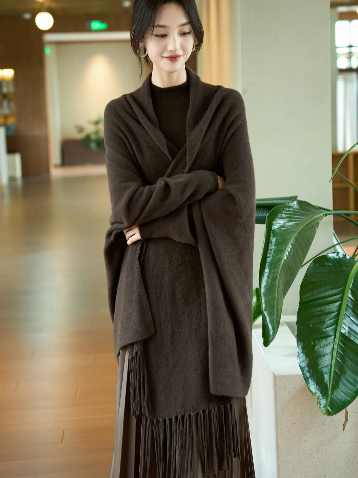 Grande étole en laine mérinos – Soft Luxury