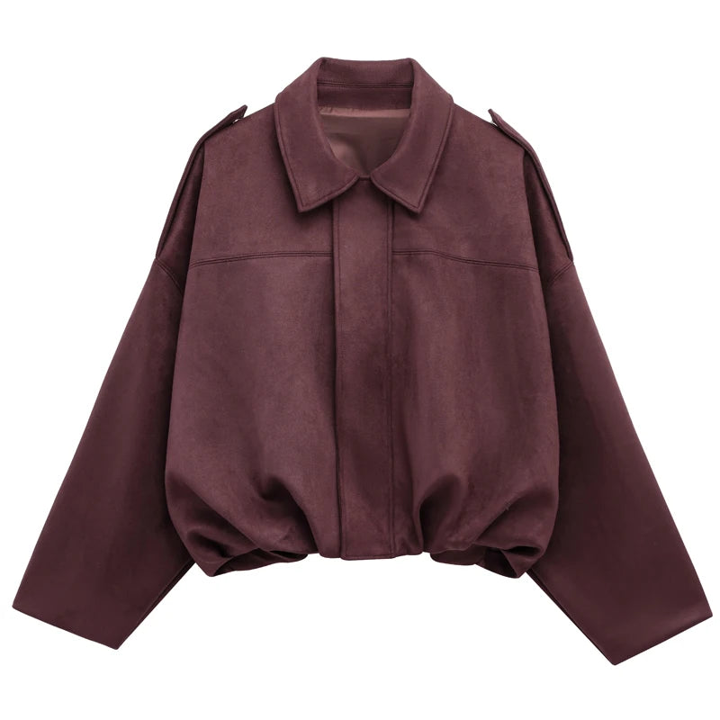 Veste bomber effet suédine – Autumn Muse