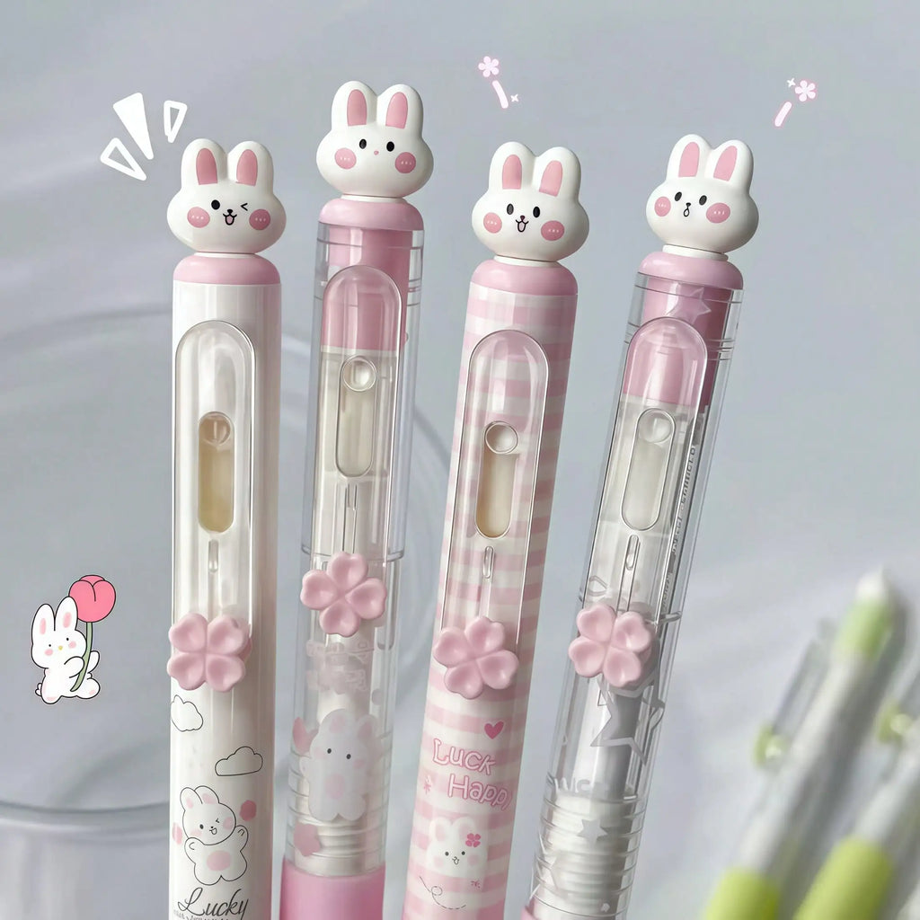 Stylos Gel Bunny Pastel – Set de 4