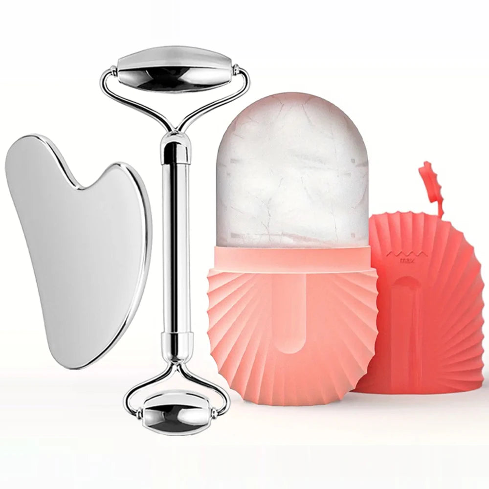 Ice Glow Ritual – Set de Massage Visage 3-en-1
