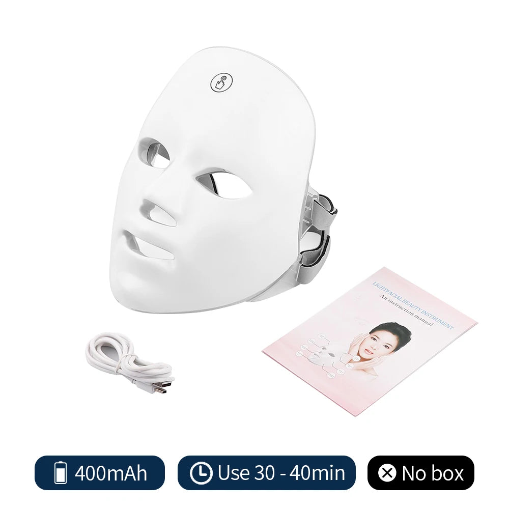 ✨ ALMA LED GLOW – Masque Visage LED 7 Couleurs