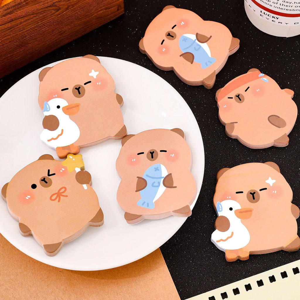 Mini Notes Capybara Kawaii – Lot de 4