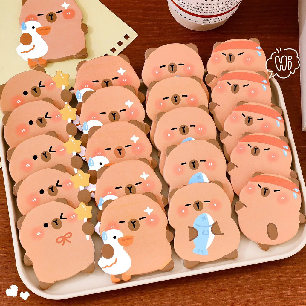 Mini Notes Capybara Kawaii – Lot de 4