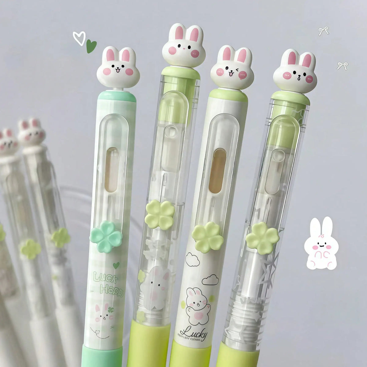 Stylos Gel Bunny Pastel – Set de 4
