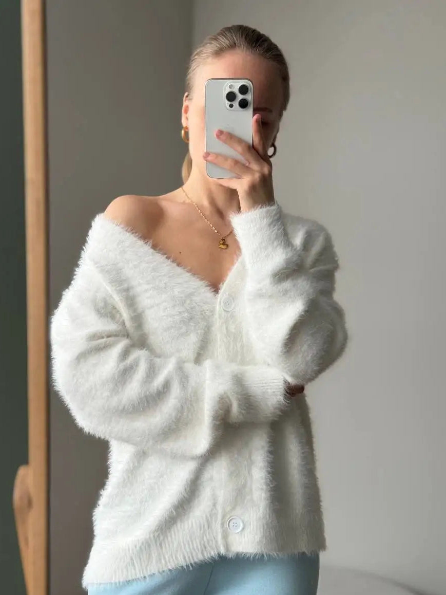 🩷 ALMA CLOUD – Cardigan Doux Oversize