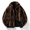 Veste polaire oversize – Brown Stripes