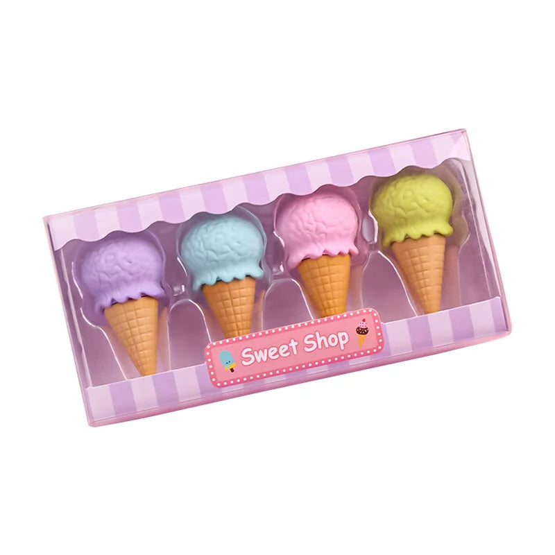 🍩 Mini Gommes Gourmandes Kawaii – Set de 4