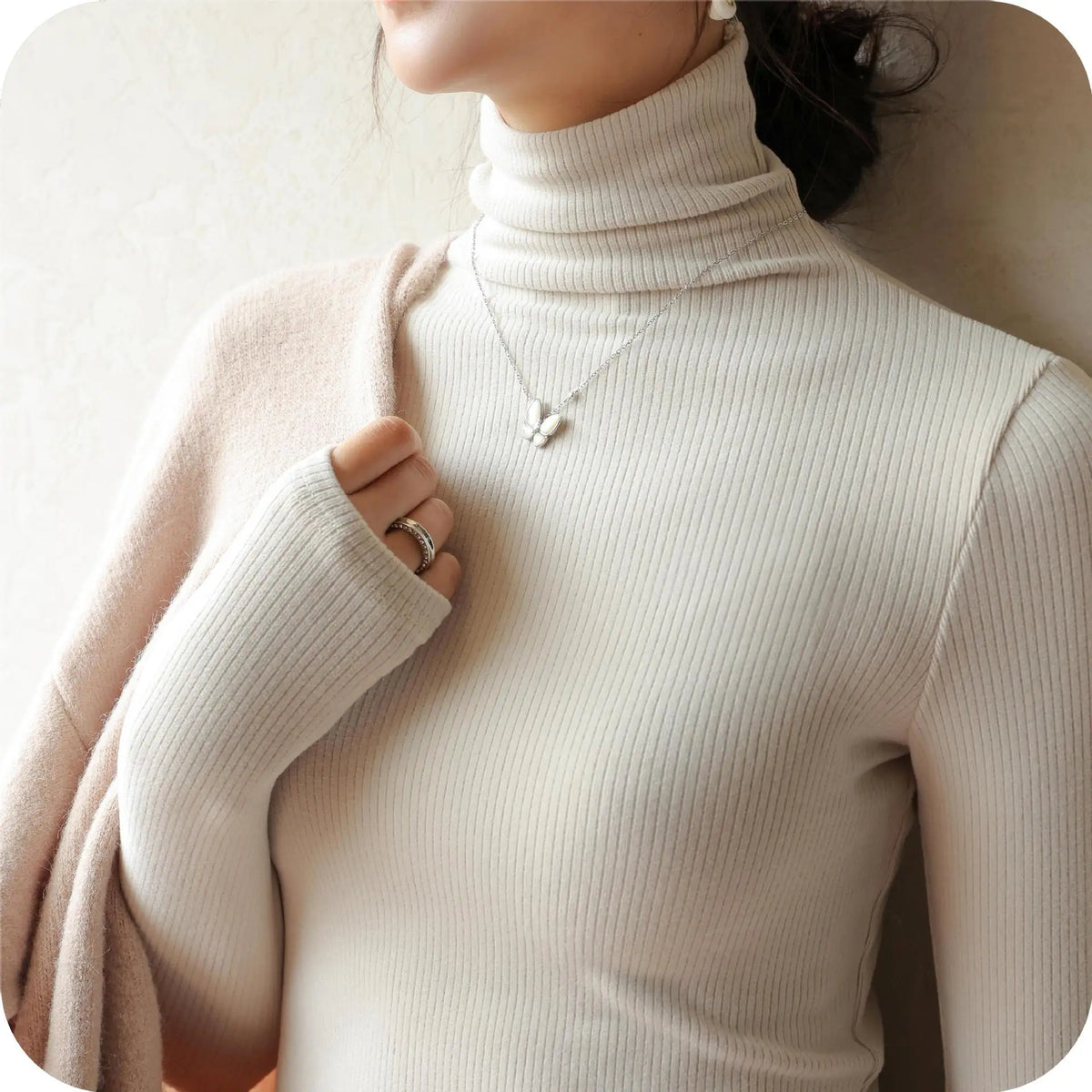 🤎 ALMA SECOND SKIN – Top Col Montant