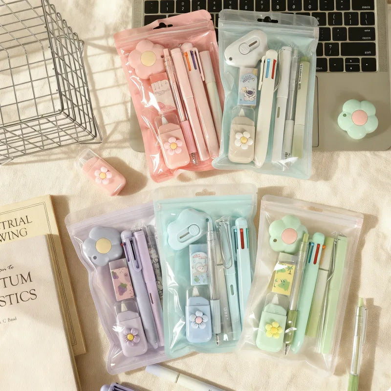 🌸 Set Papeterie Kawaii Pastel – 7 pièces