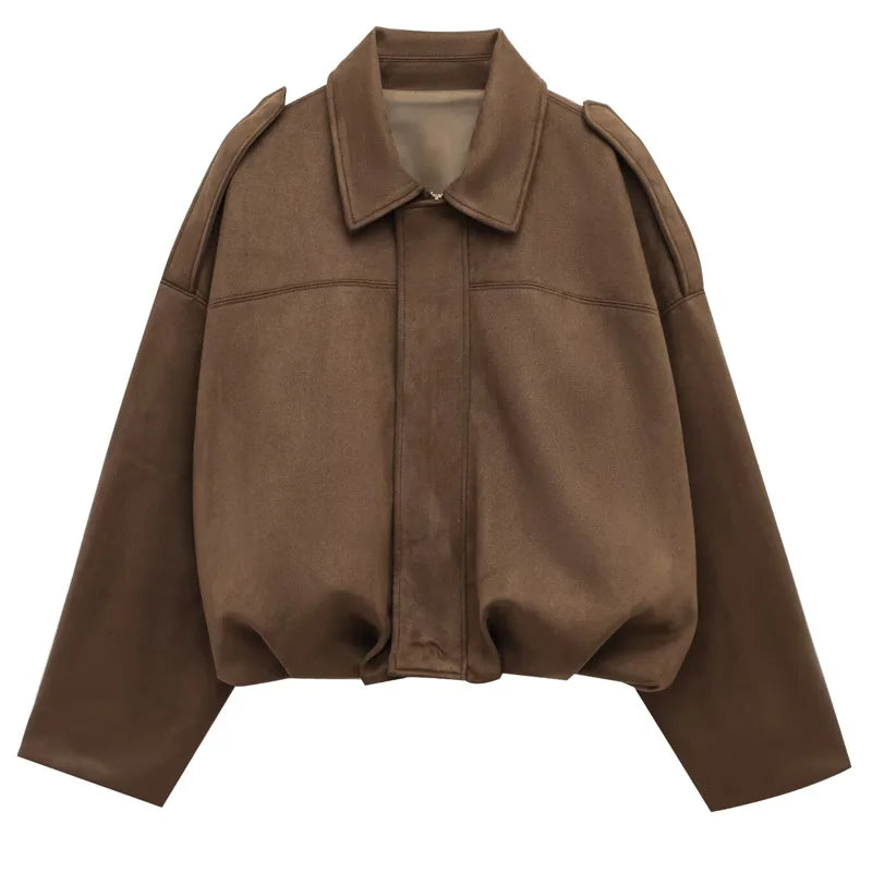 Veste bomber effet suédine – Autumn Muse