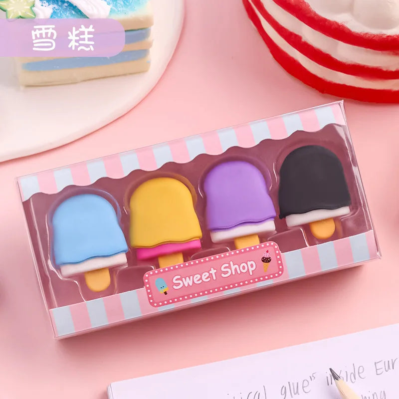 🍩 Mini Gommes Gourmandes Kawaii – Set de 4
